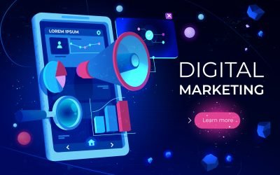 digital marketing landing page, smartphone screen